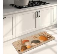 Hedgehog Kitchen Mats for Floor, Autumn Forest Cute Mats, Cushioned Comfort Washable Non Slip Decor Rugs for Kitchen Sinks Laundryroom Bathroom 16x47 Inch