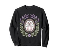 Hedgehog Lavender Wreath Cottagecore Pastel Nature Sweatshirt