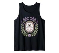 Hedgehog Lavender Wreath Cottagecore Pastel Nature Tank Top