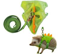 Hedgehog Leash and Harness Clothes Accessories, Dinosaur Shaped Harness Leash for Training Playing, Hamster Clothes for Ferret Guinea Pig Hamster, Hedgehog Accessories, Guinea Pig Outfits (Green)