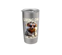 Hedgehog Living on the Hedge Pun Animal I Love Hedgehogs Stainless Steel Insulated Tumbler