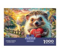 Hedgehog LoveOverwhelming 1000-Piece Jigsaw Puzzles for Adults A Crusade Through Impossible, Hard, And Difficult Challenging Puzzle Games - The Most Prestigious Gift for Adult And Teenage Conquerors