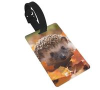 Hedgehog Luggage Tags for Suitcases - Durable PVC ID Tags with Detachable Straps for Travel, Backpack, Golf Bag, Anti-Loss