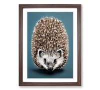 Hedgehog Painting Vol.3 Framed Print | A2 Walnut Framed Wall Art | Ready to Hang | Modern Historical Picture | Living Room Bedroom Lounge Office