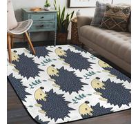 Hedgehog Pattern Area Rug for Bedroom Living Room 4 x 6 Feet Soft Fluffy Indoor Floor Carpet Non-Slip Washable Modern Rugs for Dorm Nursery Kids Room Home Decor