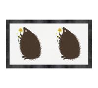 'Hedgehog Picking Flowers' Pet Feeding Mat (PM00026430)