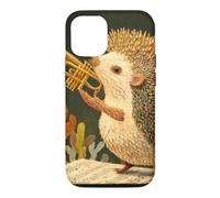 Hedgehog Playing Trumpet Music Sheet Animal Lover Case for iPhone 12/12 Pro