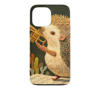 Hedgehog Playing Trumpet Music Sheet Animal Lover Case for iPhone 13 Pro Max