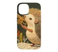 Hedgehog Playing Trumpet Music Sheet Animal Lover Case for iPhone 14