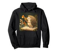 Hedgehog Playing Trumpet Music Sheet Animal Lover Pullover Hoodie