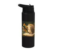 Hedgehog Playing Trumpet Music Sheet Animal Lover Stainless Steel Insulated Water Bottle