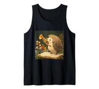 Hedgehog Playing Trumpet Music Sheet Animal Lover Tank Top