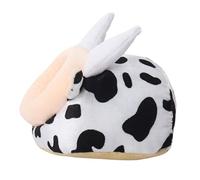 Hedgehog Plush Cave - 11x12cm, Animal Hut, Cute Cow Hideaway | Indoor Enclosure Resting Place Burrow Sack Sugar Glider Squirrel Bedding Pouch Washable Mouse Hamster With Fleece Pad