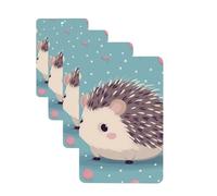 Hedgehog Polkadot Car Air Fresheners Cards Set of 4 Pieces Personalized Car Fresheners Gifts for Men Women Auto Aromatherapy Tablets Hanging Scented Cards for Wardrobe Bathroom