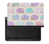 Hedgehog Polkadot Passport Cover Family Printed Leather Passport Holder Minimalist Front Pocket Slim Travel Wallet Cover Case Lightweight Credit Card Holder for Women Men