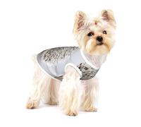 Hedgehog Printed,Cotton Sleeveless Pet T-Shirt Soft Stretchy Puppy Breathable Vest,S