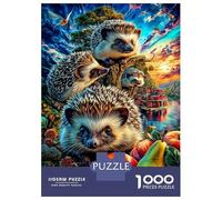 Hedgehog Puzzle 1000 Piece, Impossible Jigsaw Puzzles for Adults, Puzzle Family Activity Puzzles 70x50cm/1000pcs