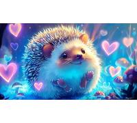hedgehog Puzzle for The Whole for Women, Gifts for Men 1000 Pieces Recycled Paper Fun and Challenging Family Game Educational Games 38x52cm/1000pcs