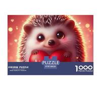Hedgehog Puzzle Kid Age 12 Years Up Impossible And Difficult Challenge 1000 Pieces Hedgehog Challenging Games Educational Games There Are Letters on The Back 38x26cm/1000pcs