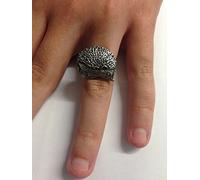 Hedgehog R156 English Pewter Ladies Ring, Adjustable Handmade in Sheffield
