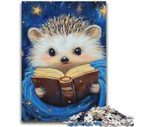 Hedgehog Reading Adult Jigsaws 2000 Pieces Difficult,Decompressing Intellectual Educational Toy Suitable for Desktop Decoration (70X100cm)