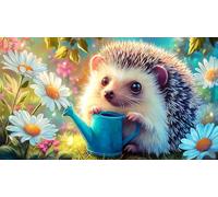 hedgehog Recycled Paper Puzzle 1000 Pieces Fun and Challenging Family Game Puzzle Game for The Whole for Women, Gifts for Men 38x52cm/1000pcs