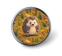Hedgehog Round Badge Cute Brooch Hats Jackets Decor Personalized Lapel Pin Clothing Jewelry Accessories for Wedding Party Gift