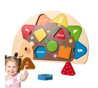 Hedgehog Shape Sorter, 25.5x2x17cm Wooden Logical Problem Solver, Geometric Peg Stacking Blocks, Early Childhood Activity, Child Safe Paint, Suitable for Enhancing Cognitive Coordination