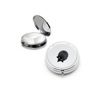 Hedgehog silver round pill box
