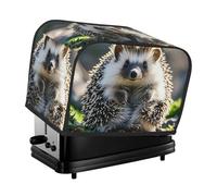 Hedgehog Sitting On Top 2 Slice Toaster Covers Quilted Bread Maker Cover Small Appliance Cover With Handle For Home Table Kitchen Decor