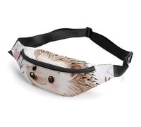 Hedgehog Sitting on Top Fanny Pack Fanny Packs for Women Men Waist Bag Mens Fanny Pack Womens Fanny Pack Fanny Pack Men Running Fanny Pack Small Fanny Packs for Women, style, 36*15cm