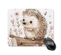 Hedgehog Sitting on Top Mouse Pad - Non-Slip Rubber Base Ultra-Thin Desk Mat Waterproof & Portable Mousepad for Gaming, Office, Design 20 * 25cm
