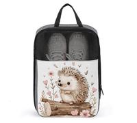Hedgehog Sitting on Top Shoe Bag Shoe Bags for Travel Waterproof Shoe Bag Shoes Storage Organizer with Zipper & Handle Sneaker Bag Shoe Pouch Golf Shoe Bag Soccer Cleat Bag, style, One Size, Shoe Bags