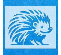 Hedgehog Sitting Stencil: Mylar Airbrush Wall Art Painting Crafts - 190 Micron-A4 Stencil - Design Size (212 x 170 mm)