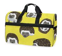 Hedgehog Six Poses Cute Cartoon Travel Duffel Bag for Men Women Boys Girls Teens,Oversized Sports Gym Bag with Shoes Compartment Overnight Weekend Yoga Workout Bag Training Handbag