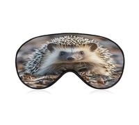 Hedgehog Sleep Mask Eye Mask for Sleeping Breathable Blackout Sleeping Masks with Adjustable Strap Soft Eye Cover Comfortable Blindfold Eyeshade for Night Sleeping Travel Nap