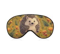 Hedgehog Sleep Mask for Women Men Side Sleeper Eye Cover with Adjustable Strap Soft Breathable Blackout Mask Slip-Free Deep Sleeping Travel Essentials