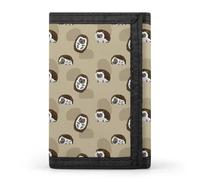 Hedgehog Sleep Wallet for Men Trifold Wallets Credit Card Holder Minimalist Front Pocket for Women