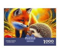 Hedgehog Sleeping Beside Apple Under Moonlight Quality Cardboard Material Classic Puzzle Game, Perfect for Family Sharing And Indoor Entertainment 70x50cm/1000pcs
