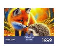 Hedgehog Sleeping Beside Apple Under Moonlight Reliable Cardboard Perfect for Improving Patience, Focus And Overall Cognitive Abilities 52x38cm/1000pcs
