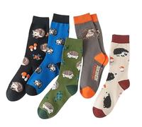 Hedgehog Socks. 5 Pairs in a Box. Hedgehog Gift For Man or Woman. Adult UK Size 6-9.