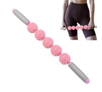 Hedgehog Spiky Ball Muscle Relief,Massage Roller Stick - Deep Tissue Trigger Point therpy, 52.5cm X 6cm X 6cm + Red Textured surfacee, Environmental PVC Polymer Casting - for Fitness & Recovery