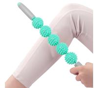 Hedgehog Spiky Ball Muscle Relief,Massage Roller Stick - Deep Tissue Trigger Point therpy, 52.5cm X 6cm X 6cm + Red Textured surfacee, Environmental PVC Polymer Casting - for Fitness & Recovery