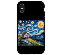 Hedgehog Starry Night Van Gogh Cute Moody Animal Case for iPhone X/XS