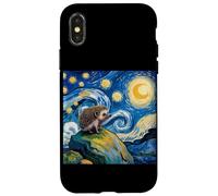 Hedgehog Starry Night Van Gogh Cute Moody Animal Case for iPhone X/XS