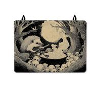 Hedgehog Stove Top Cover for Electric Stove, Halloween Gothic Cauldron Moon Halloween Black Waterproof Rv Cover for Small Kitchen Spaces Rv Kitchen Decor 28x20 Inch
