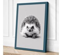Hedgehog Study Minimalist Canvas Wall Art Print 18x12 Inch (46 x 30 cm)