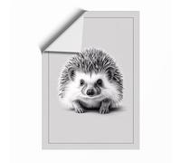Hedgehog Study Minimalist Unframed Wall Art Print A2 (59.4×42cm), Wall Decor for Living Room, Bedroom, Office & Home, Art Gift