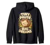 Hedgehog Tiny Pause Big Dreams Zip Hoodie
