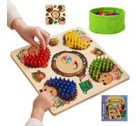 Hedgehog Toys for Kids Wooden Hedgehog Interactive Learning Games